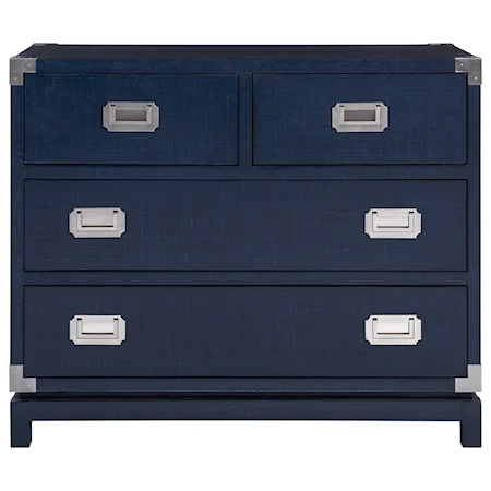 Marina Finished Campaign Chest with 4 Drawers